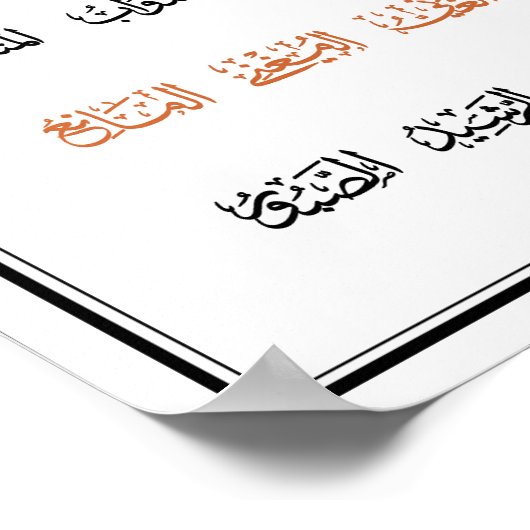 Allah's 99 names poster (Ecke)