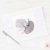 Allahu Akbar Arabic Calligraphy – Minimal Elegant Quadratischer Aufkleber (Umschlag)