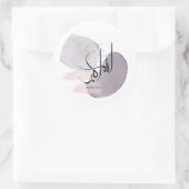 Allahu Akbar Arabic Calligraphy – Minimal Elegant  Runder Aufkleber (Tasche)