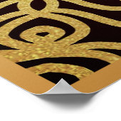 Allahu Akbar Arabisch Islamische Kalligraphie Gold Poster (Ecke)