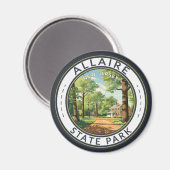 Allaire Staat Park New Jersey Reisen Art Abzeichen Magnet (Vorderseite/Rückseite)