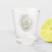 Allaire Staat Park New Jersey Reisen Art Abzeichen Schnapsglas (Rückseite)