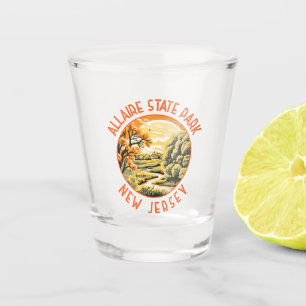 Allaire Staat Park New Jersey Retro Distressed Schnapsglas