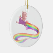 Allamacorn Regenbogen Keramikornament (Rechts)