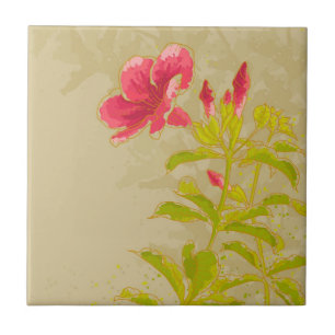 Allamanda-Blume auf getontem Hintergrund Fliese