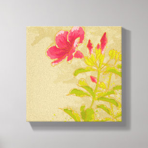 Allamanda-Blume auf getontem Hintergrund Leinwanddruck