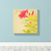 Allamanda-Blume zum Hintergrund Leinwanddruck (Insitu (Holzboden))