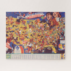 Allamerikanische Vintage Fußballkarte Puzzle