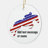 Allamerikanischer Reiter Keramik Ornament (Links)