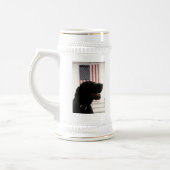 Allamerikanischer Schwarzer Labrador Retriever Bierglas (Links)