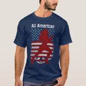 Allamerikanischer Track & Field Vintag gestört T-Shirt (Vorderseite)