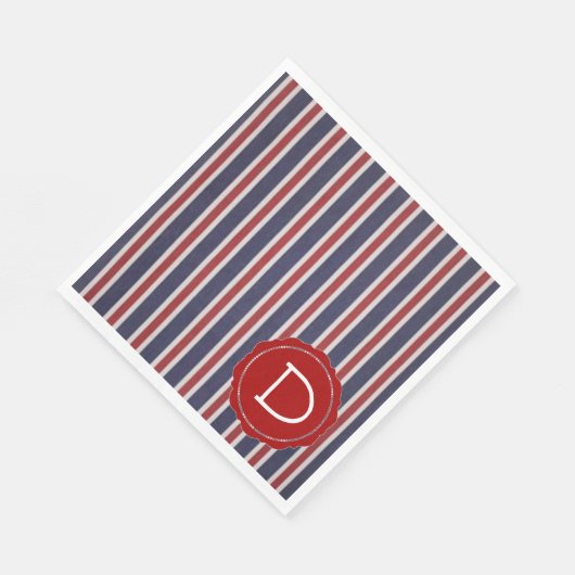 Allamerikanisches, Mit Monogramm, patrootisches St Serviette (Ecke)