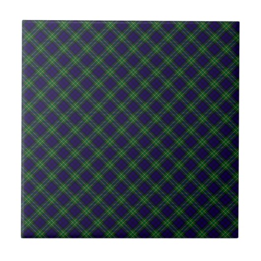 Allan Clan Tartan Designed Print Fliese (Vorderseite)
