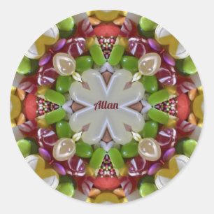 ALLAN ~ EASTER CANDY ~ RUNDER AUFKLEBER