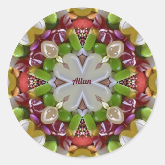 ALLAN ~ EASTER CANDY ~ RUNDER AUFKLEBER (Vorderseite)