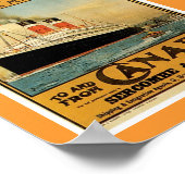 Allan Line Steamship Poster (Ecke)