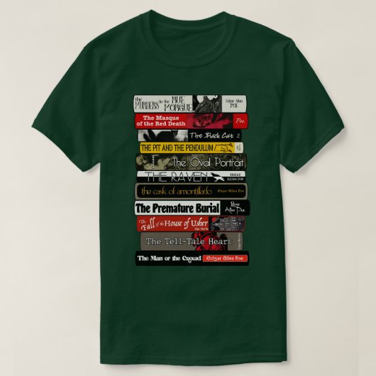 Allan Poe Books Stack T-Shirt (Design vorne)