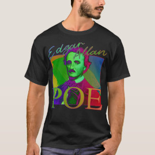 Allan Poe Gefärbte Krawatte 80er Retro Psychedelic T-Shirt