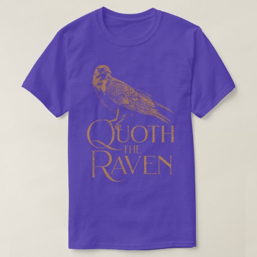 Allan Poe The Raven TShirt Allan Poe Quoth The Rav (Design vorne)
