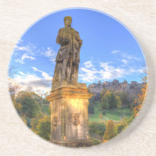 Allan Ramsey und Edinburgh Castle Schottland Getränkeuntersetzer