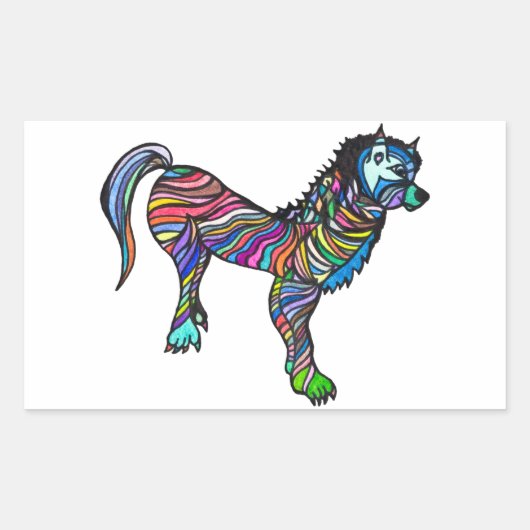 Allan Rechteckiger Aufkleber (Vorderseite)