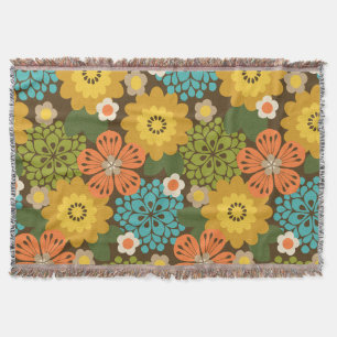 Allana Garden Hawaiian Graphic Floral - Brown Decke