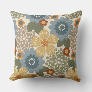 Allana Garden Hawaiian Graphic Floral - Gold Kissen