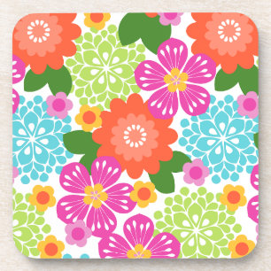 Allana Garden Hawaiian Graphical Floral - Brights Getränkeuntersetzer