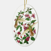 Allan's Hummingbirds & Fuschia Keramik Ornament (Links)