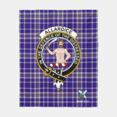 Allardice Clan Abzeichen Tartan Kariert Fleecedecke (Vorderseite)