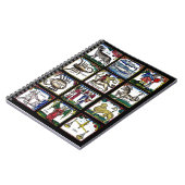 alle 12 Zodiac-Zeichen Geburtstagssymbole Notizblock (Linke Seite)