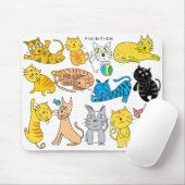 Alle 13 Katzen in einem Mousepad (Mit Mouse)