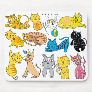 Alle 13 Katzen in einem Mousepad