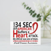 Alle 34 Sekunden Onkel-Herzerkrankung / Angriff Postkarte (Stehend Vorderseite)