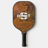 Alle 3 Anfangsbuchstaben Monogram, rostfreie Stahl Pickleball Schläger (Vorderseite)