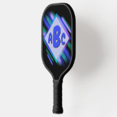 Alle 3 Anfangsbuchstaben Monogram Soft Paint Strok Pickleball Schläger (Links)