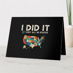 Alle 50 US-Staaten besucht - USA Map Travel - Besu Karte