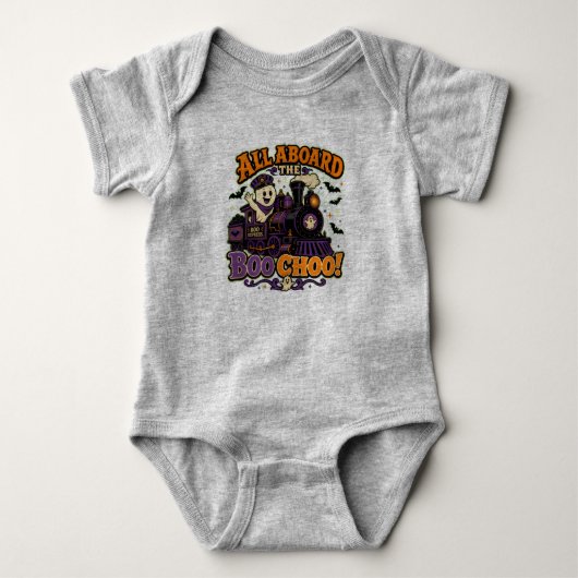Alle Aboard der Boo Choo! Baby Strampler (Vorderseite)