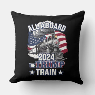 Alle Aboard Der Trump Zug Trump 2024 Patriotisch U Kissen
