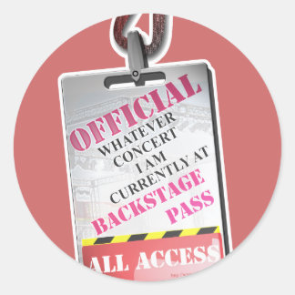 Alle Access Backstage Runder Aufkleber