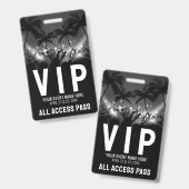 Alle Access Pass Schwarz-weiß Event VIP Ausweis (Vorder- & Rückseite)