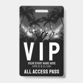 Alle Access Pass Schwarz-weiß Event VIP Ausweis (Rückseite)