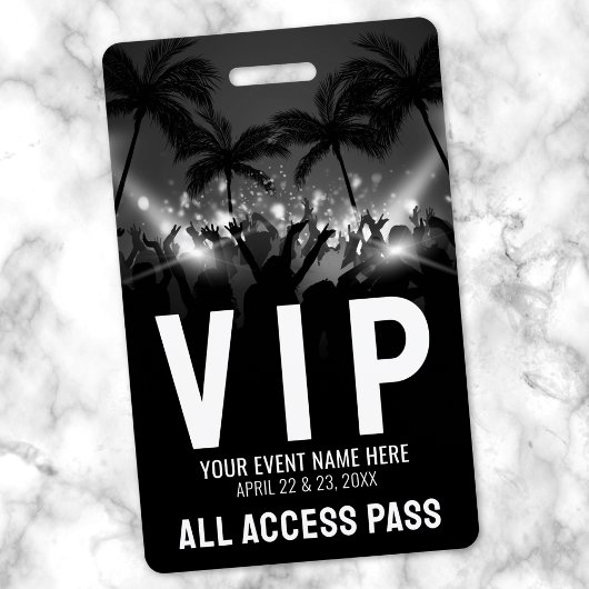 Alle Access Pass Schwarz-weiß Event VIP Ausweis