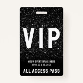 Alle Access Pass Schwarz-weiß Event VIP Ausweis (Rückseite)