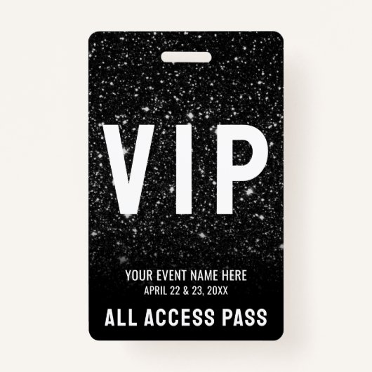 Alle Access Pass Schwarz-weiß Event VIP Ausweis (Rückseite)