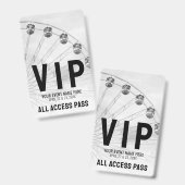 Alle Access Pass Schwarz-weiß VIP Ausweis (Vorder- & Rückseite)
