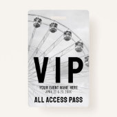 Alle Access Pass Schwarz-weiß VIP Ausweis (Rückseite)