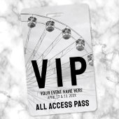 Alle Access Pass Schwarz-weiß VIP Ausweis