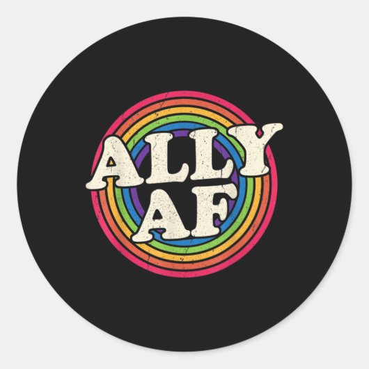 Alle AF - Gay Pride Monat - LGBT-Regenbogenflagge Runder Aufkleber (Vorderseite)