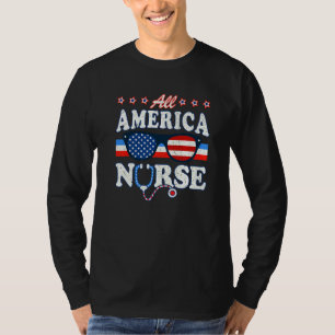 Alle America Nurse Stethoscope Medical Doctor LPN T-Shirt